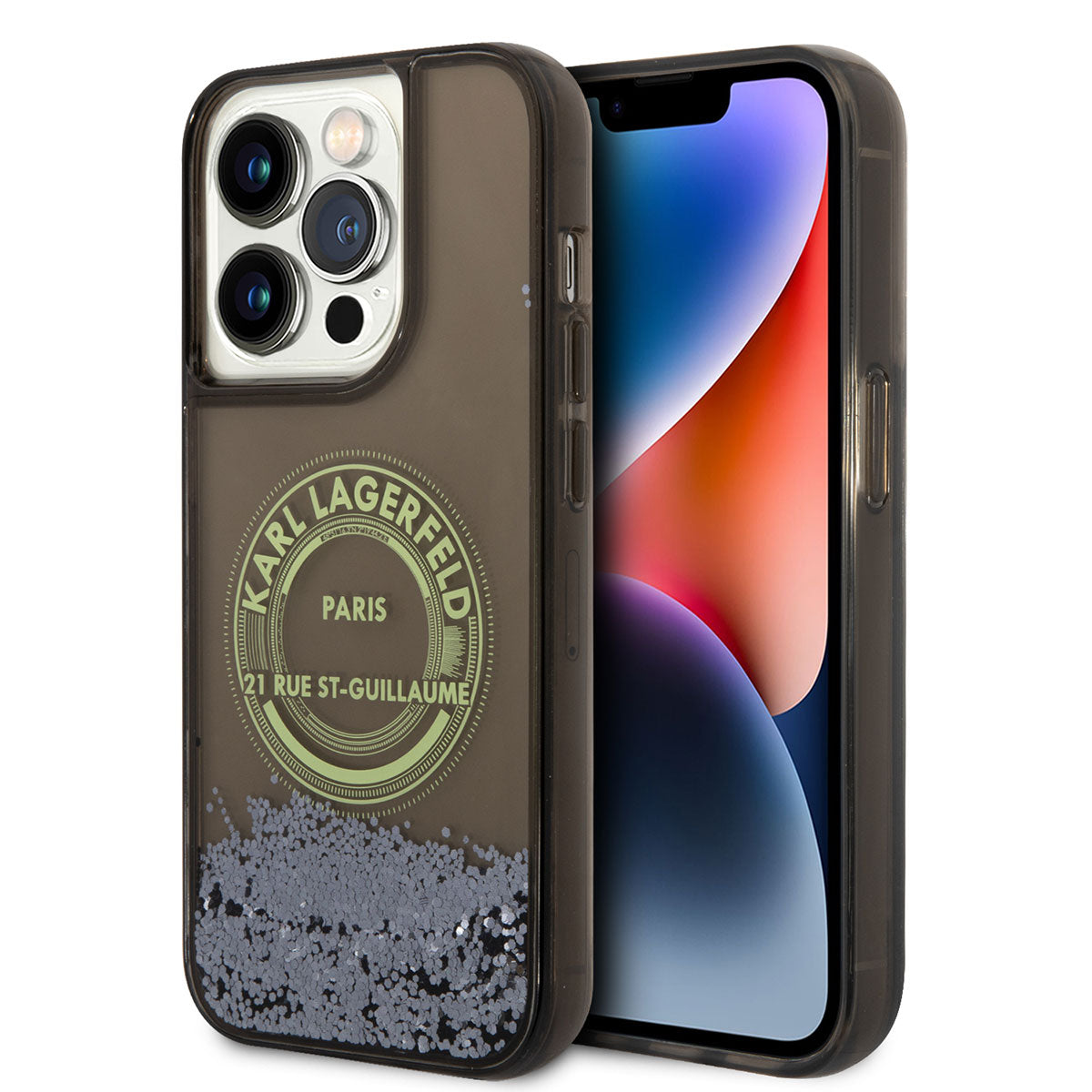 Karl Lagerfeld iPhone 14 Pro Kılıf Sıvılı Simli RSG Dizayn Telefon Kılıfı - 1 Karl Lagerfeld iPhone 14 Pro Kılıf Sıvılı Simli RSG Dizayn Telefon Kılıfı - 1